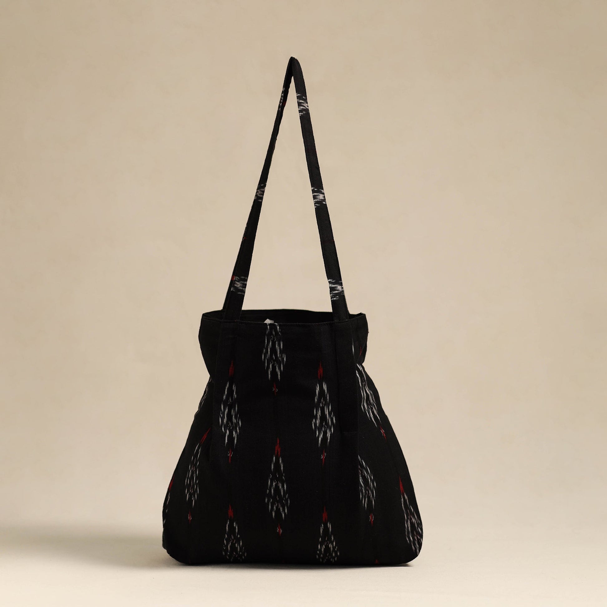 Black - Handcrafted Cotton Jhola Bag 03