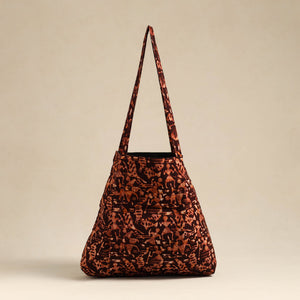 Brown - Handcrafted Cotton Jhola Bag 05