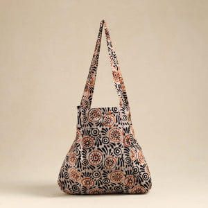 Black - Handcrafted Cotton Jhola Bag 16
