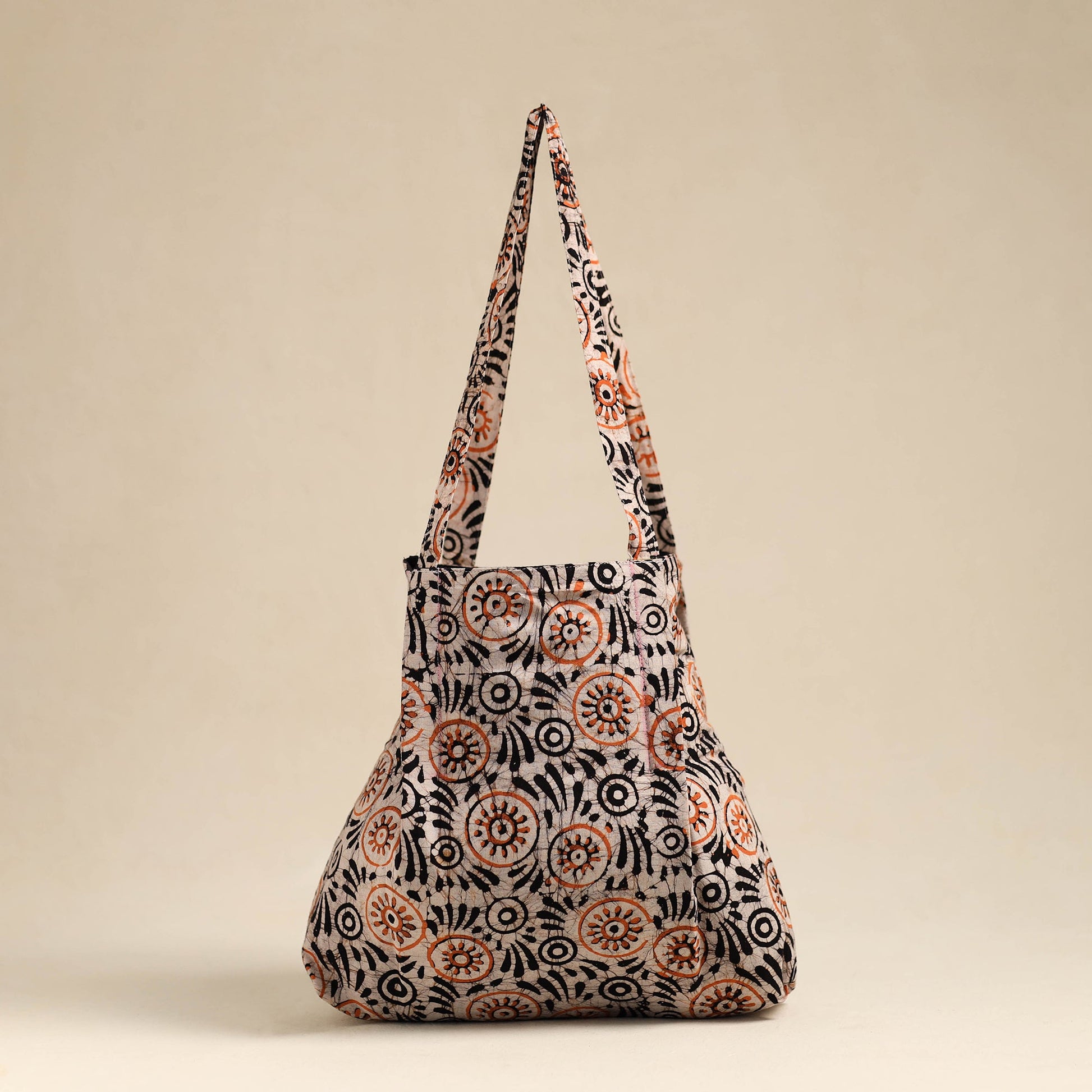 Black - Handcrafted Cotton Jhola Bag 16