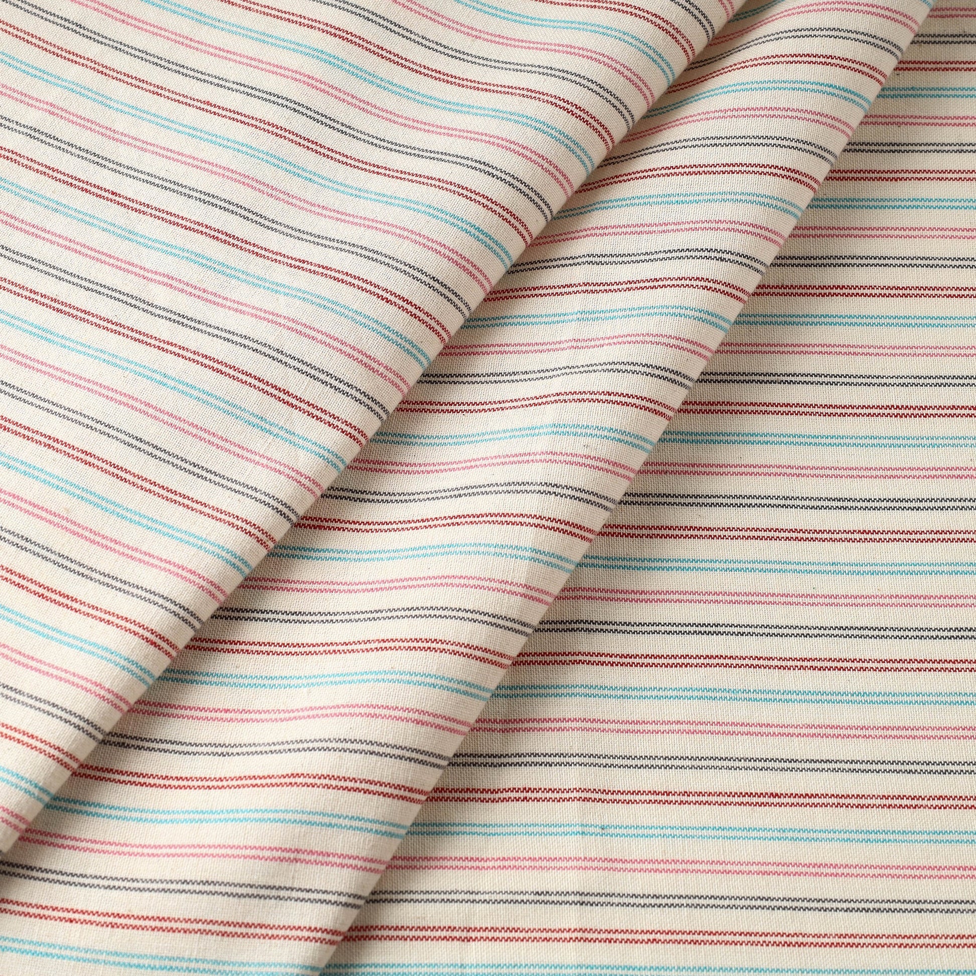 Beige - Jhiri Pure Handloom Cotton Fabric