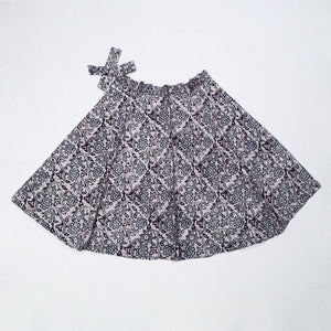 Blue - Hand Batik Printed Cotton Wrap Around Skirt 11