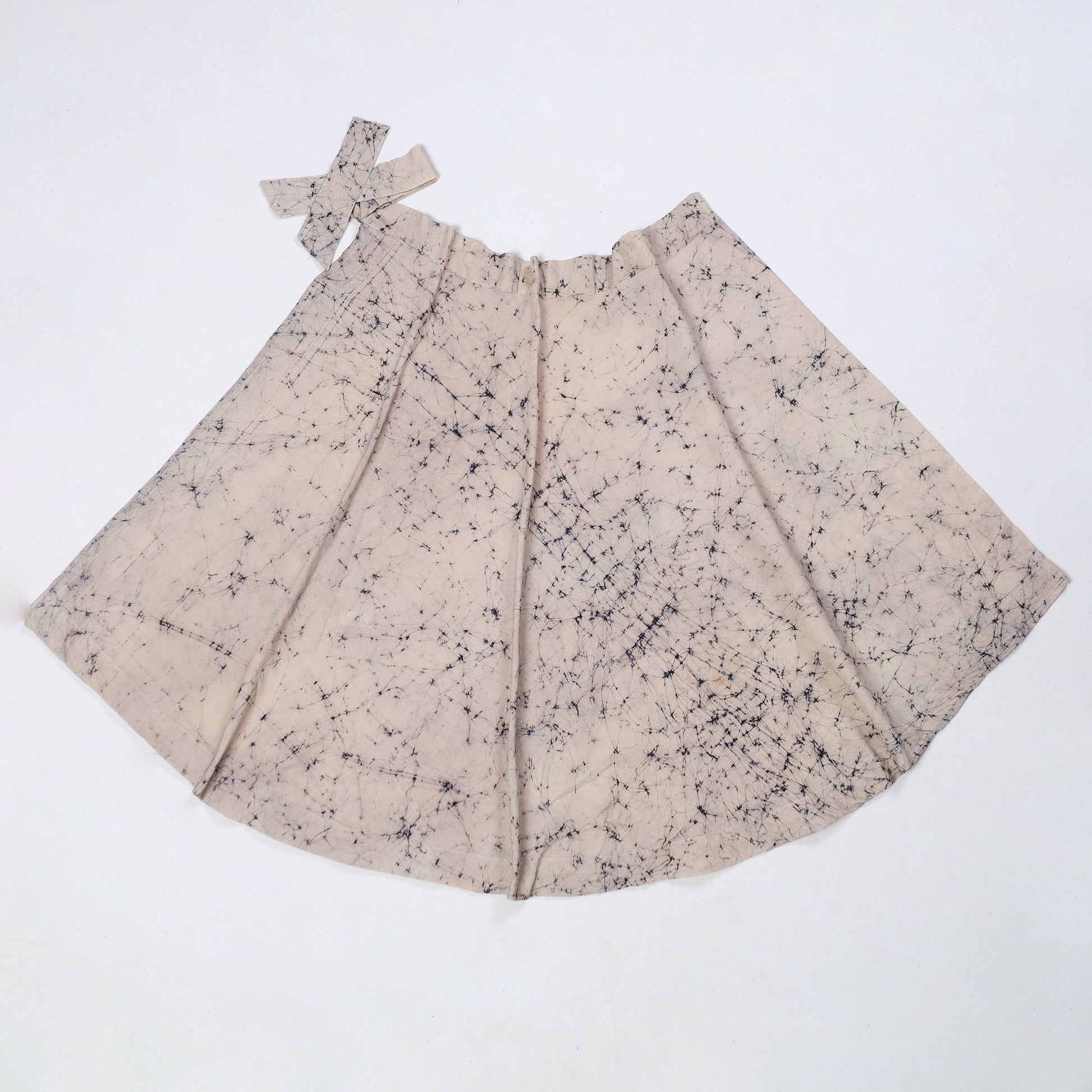 Beige - Hand Batik Printed Cotton Wrap Around Skirt 20