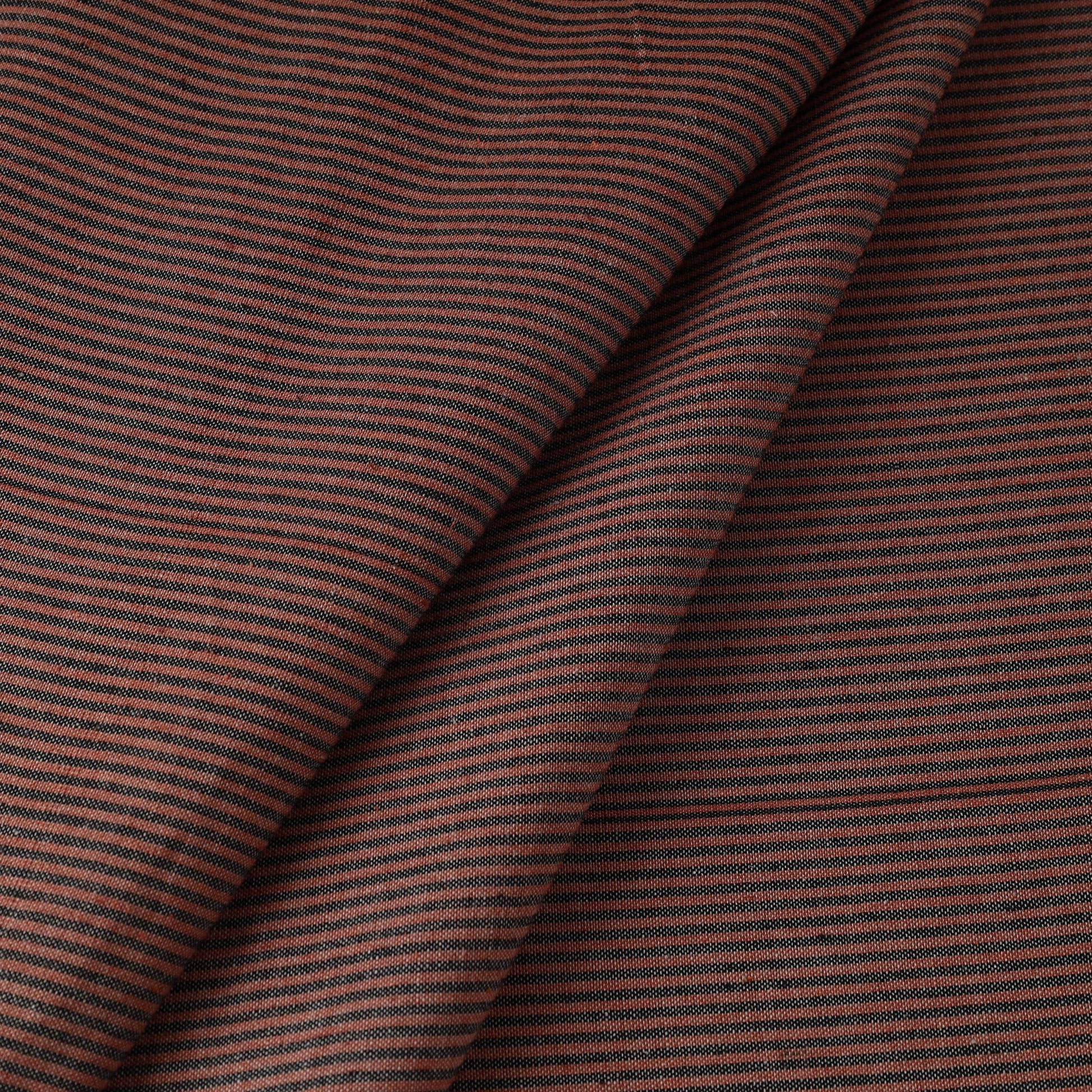 Brown - Jhiri Pure Handloom Cotton Fabric