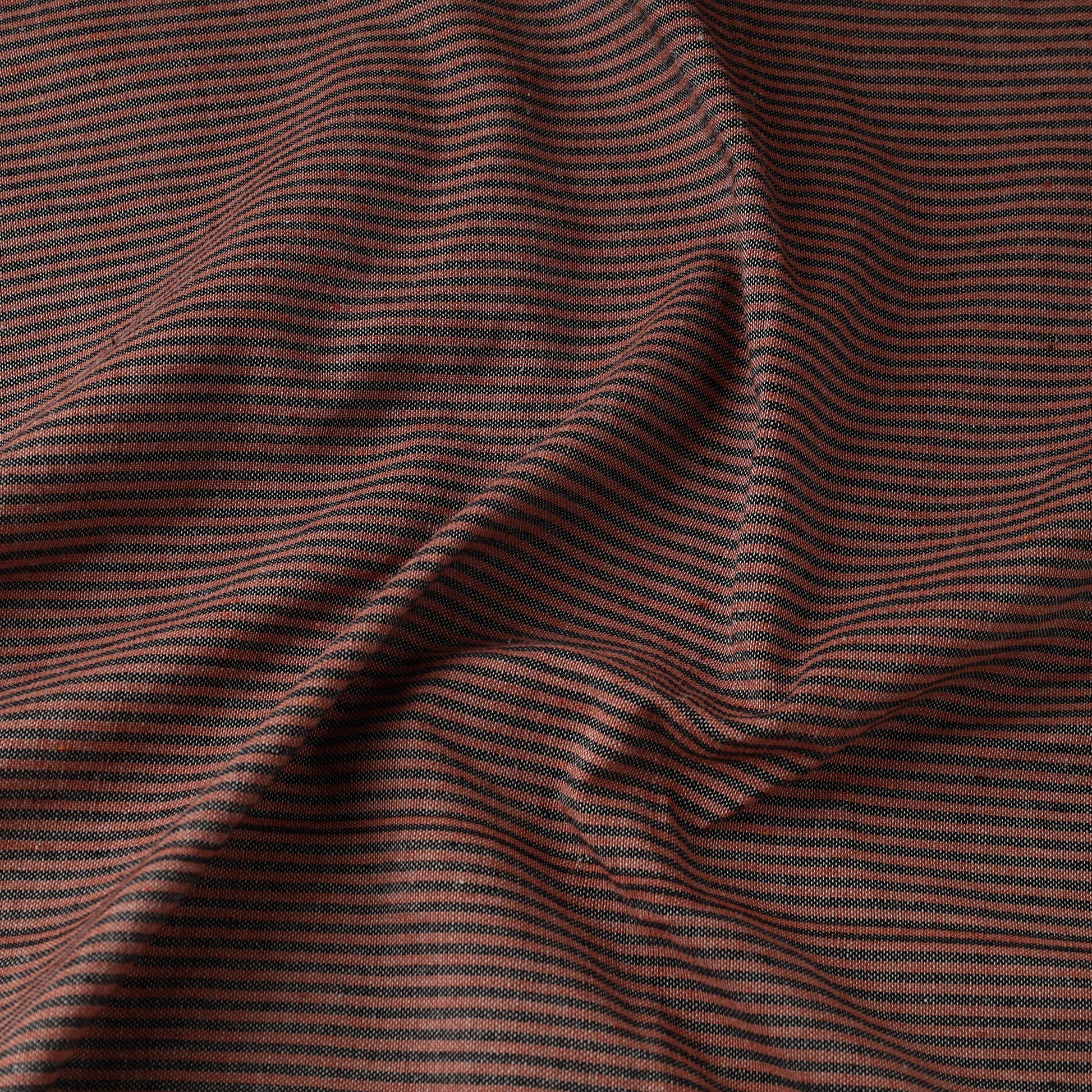 Brown - Jhiri Pure Handloom Cotton Fabric