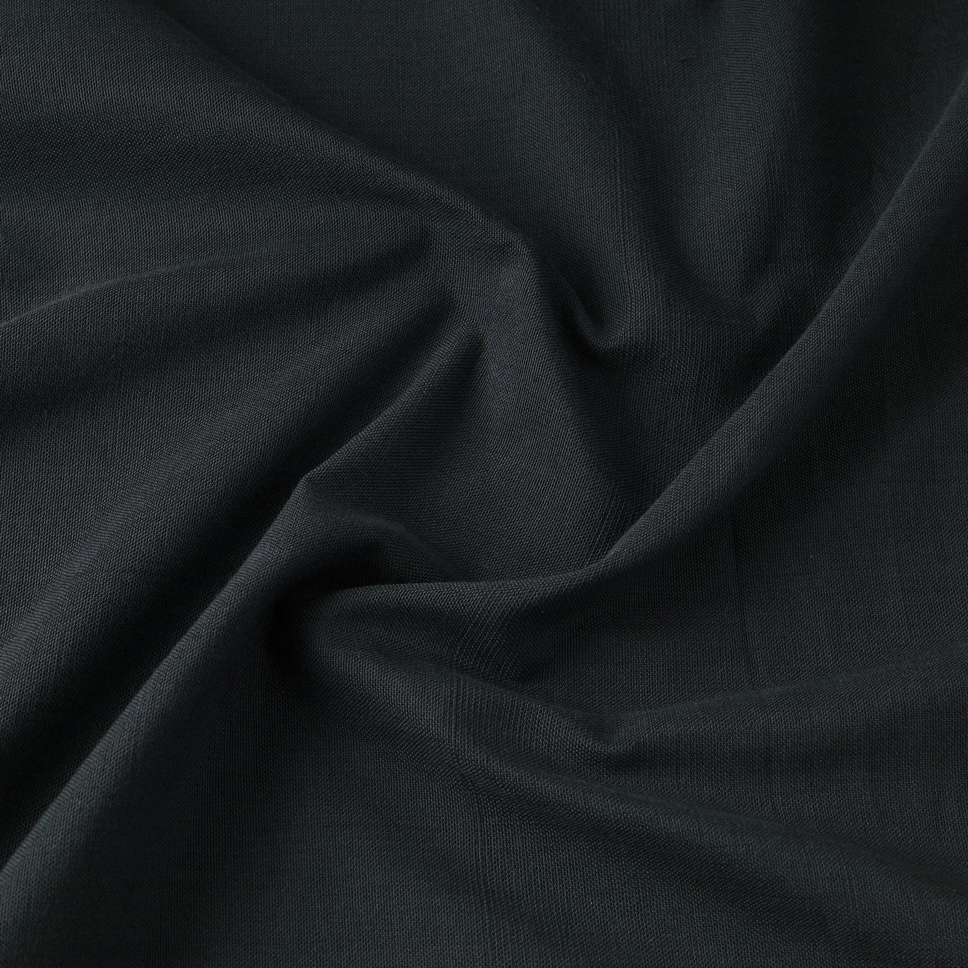 Black - Jhiri Pure Handloom Cotton Fabric