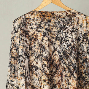 Black - Hand Batik Print Cotton Wrap Around Skirt 06
