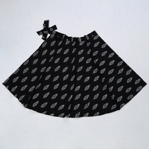 Black - Wrap Around Cotton Pochampally Ikat Skirt 21
