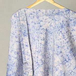 Blue - Hand Batik Print Cotton Wrap Around Skirt 34