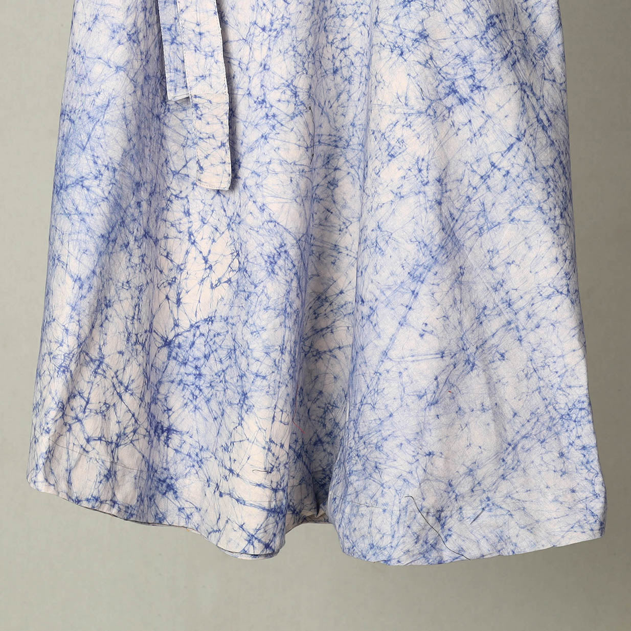 Blue - Hand Batik Print Cotton Wrap Around Skirt 34