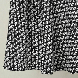 Black - Printed Cotton Jaipur Wrap Around Skirt 03