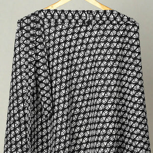 Black - Printed Cotton Jaipur Wrap Around Skirt 03