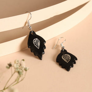 Bidri Work Pure Silver Inlay Earrings 02