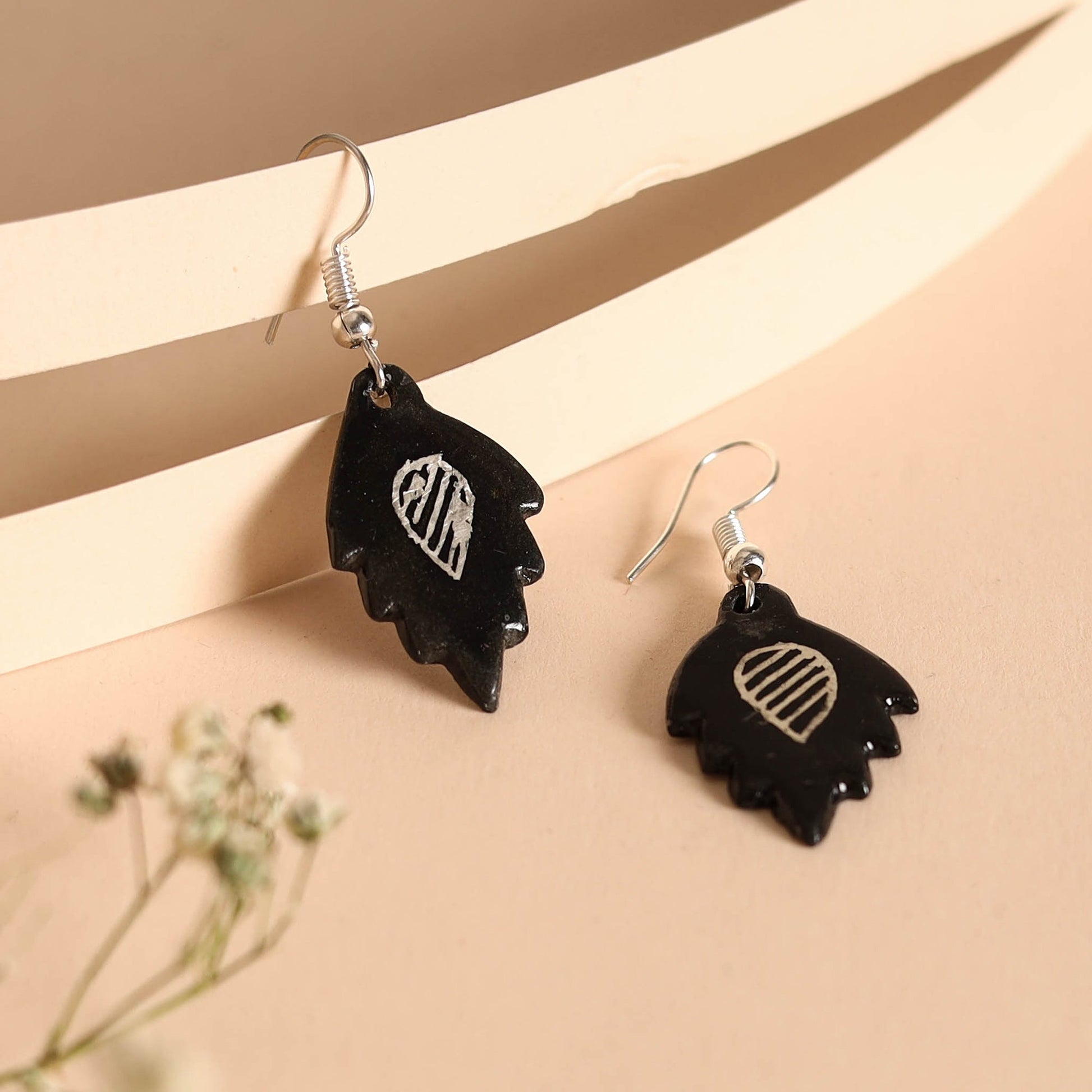 Bidri Work Pure Silver Inlay Earrings 02