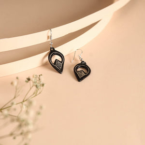 Bidri Work Pure Silver Inlay Earrings 01