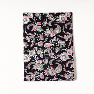 Black - Sanganeri Block Printed Cotton Precut Fabric