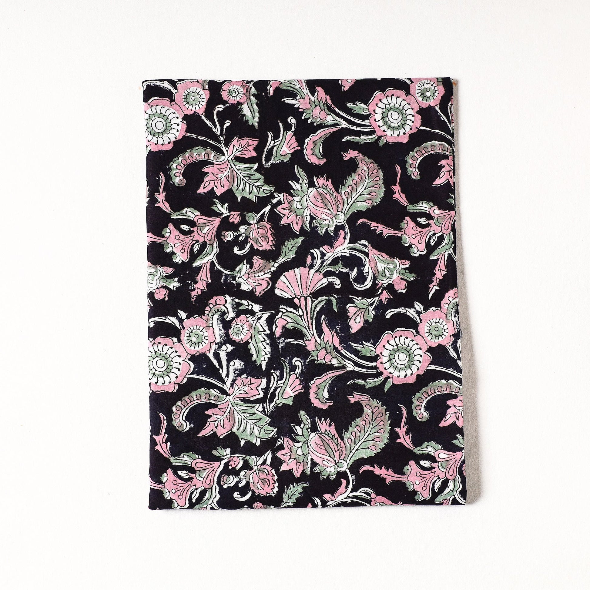 Black - Sanganeri Block Printed Cotton Precut Fabric