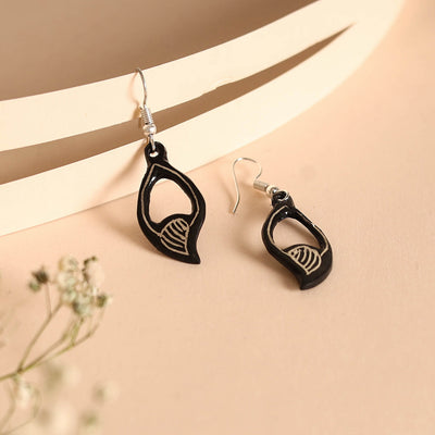 Bidri Work Pure Silver Inlay Earrings 03
