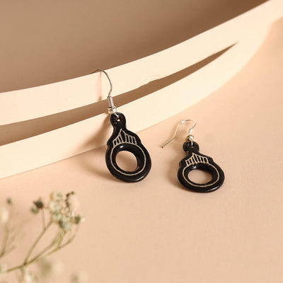 Bidri Work Pure Silver Inlay Earrings 04