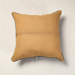 Brown - Hand Batik Printed Cotton Cushion Cover (16 x 16 in)