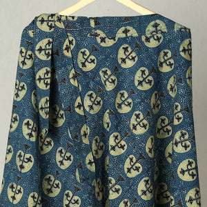 Blue - Block Print Cotton Wrap Around Ajrakh Skirt 15
