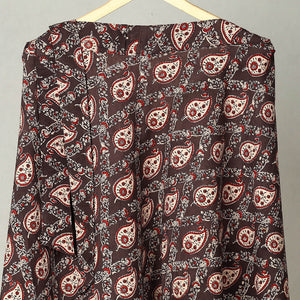 Brown - Block Print Cotton Wrap Around Ajrakh Skirt 17