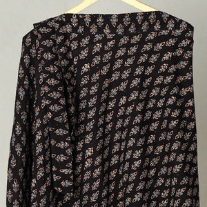 Black - Block Print Cotton Wrap Around Ajrakh Skirt 21