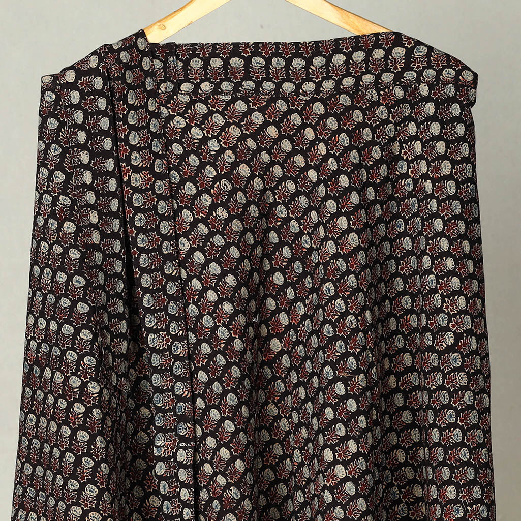 Black - Block Print Cotton Wrap Around Ajrakh Skirt 24