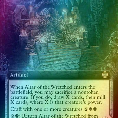 Altar of the Wretched // Wretched Bonemass [22] [Extended Art] [The Lost Caverns of Ixalan: Commander] [Foil]