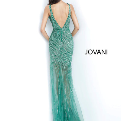 Sequin Fitted Sleeveless Slit Gown by Jovani 63405