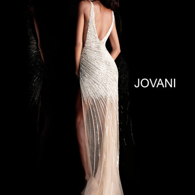 Sequin Fitted Sleeveless Slit Gown by Jovani 63405