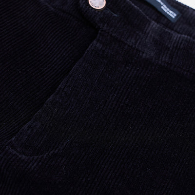 Black Corduroy Slim Fit Trousers