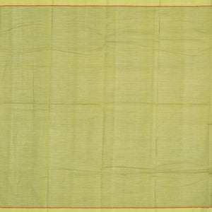 Olive Green Handloom Kanchi Cotton Saree With Coin Buttas
