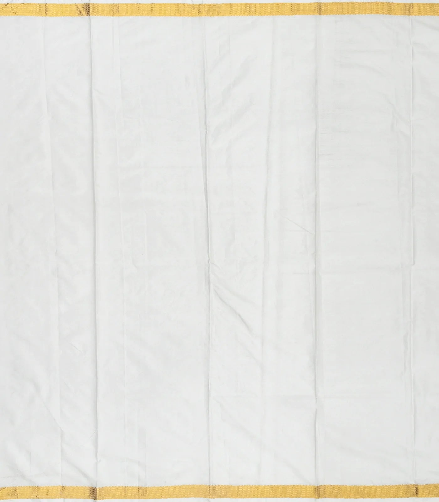 White Handwoven Silk Saree With Hand painted Meena Floral Motifs