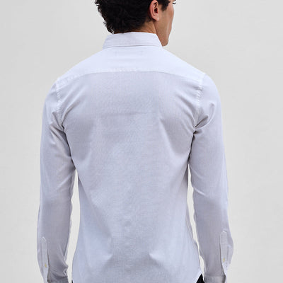 White Solid Oxford Shirt