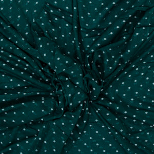 Teal Bengal Cotton Saree With Coin Motifs