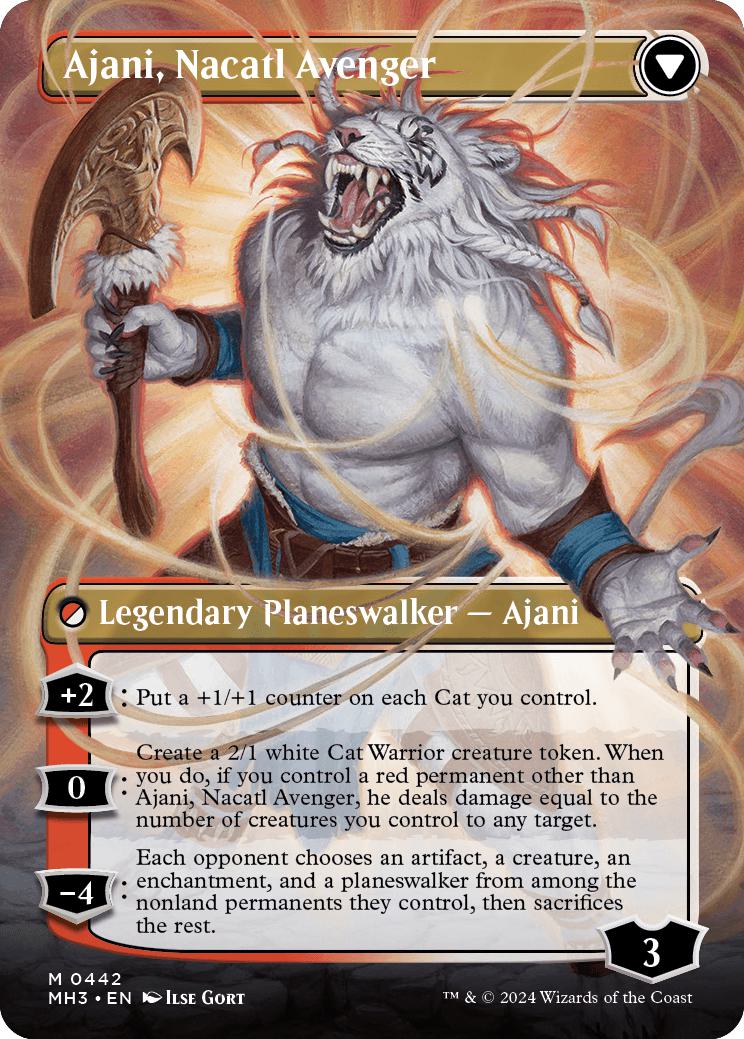 Ajani, Nacatl Pariah // Ajani, Nacatl Avenger [442] [Borderless] [Modern Horizons 3] [Non-Foil]