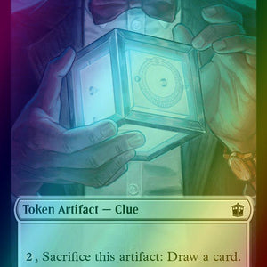 Alien Rhino Token (03) // Clue Token (22) [Universes Beyond: Doctor Who: Tokens] [Foil]