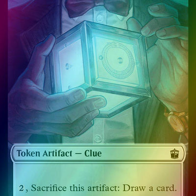 Alien Rhino Token (03) // Clue Token (22) [Universes Beyond: Doctor Who: Tokens] [Foil]