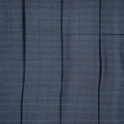 Green Handloom Tussar Silk Saree Printed With Checks