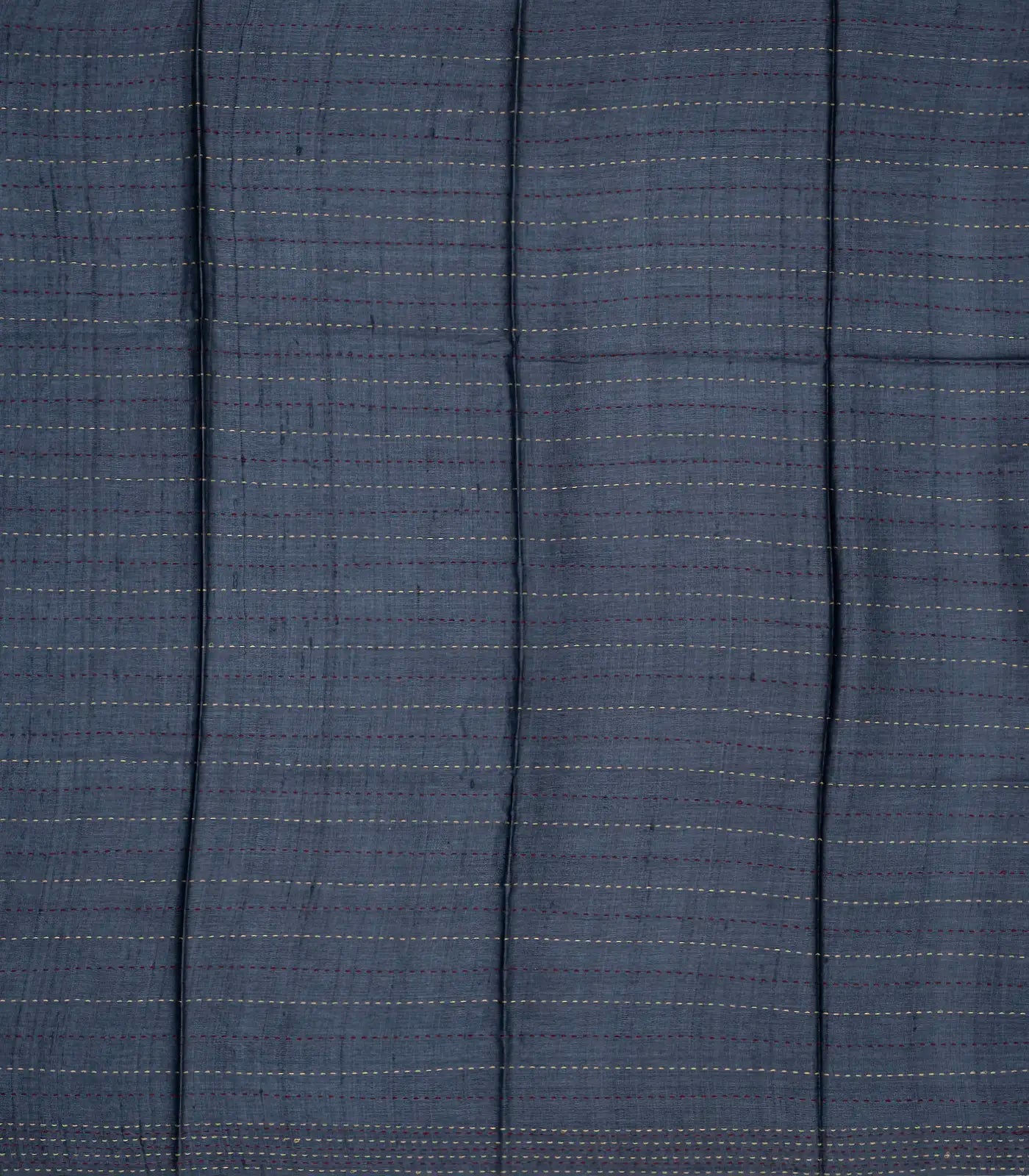 Green Handloom Tussar Silk Saree Printed With Checks