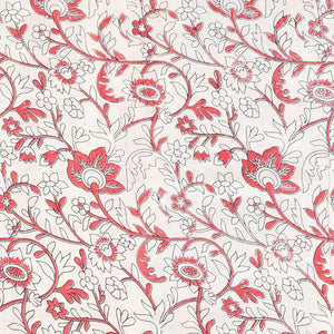 Blue floral machine-printed kalamkari cotton saree, contrast floral & geometric border & intricate pallu