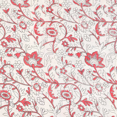 Blue floral machine-printed kalamkari cotton saree, contrast floral & geometric border & intricate pallu