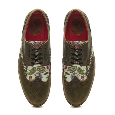 Bageecha Derby_Brogue_For Men – Olive Green (discontinued)