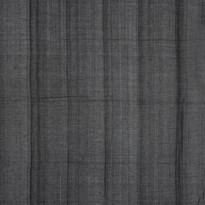 Black Handloom Bengal Cotton Saree With Fish Motifs