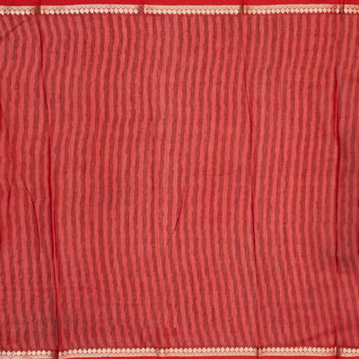 Dark Beige Chanderi Cotton Saree With Printed Mango Motifs