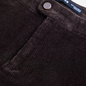 Dark Brown Corduroy Slim Fit Trousers