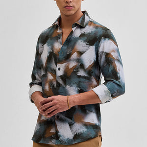 Multi Textured Abstract Shirt