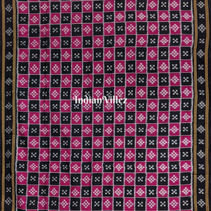 Magenta Body Pasapali Khandua Ikat Silk Saree