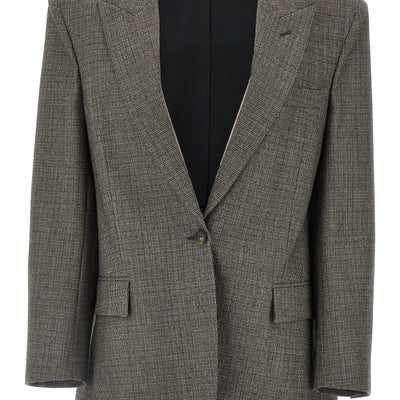 Stella Mccartney Single-breasted Micro Houndstooth Blazer